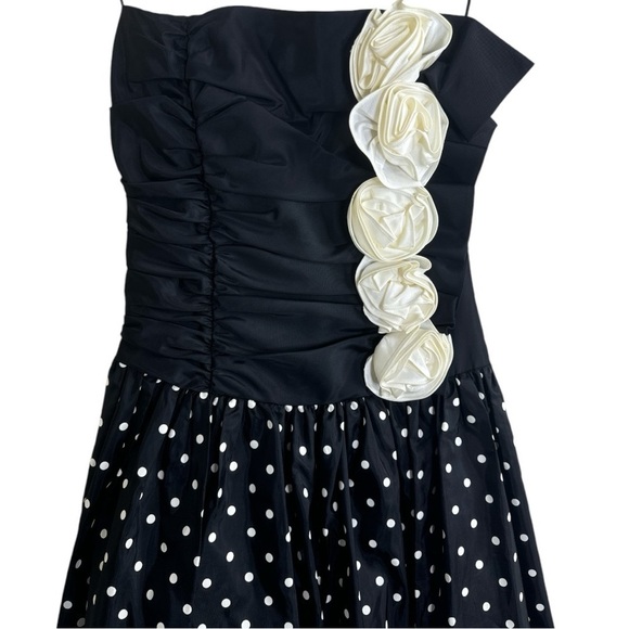 Vintage 80s Gunne Sax Polka Dot Hi-Low Dress Size: 9/10 NWT - Picture 2 of 13